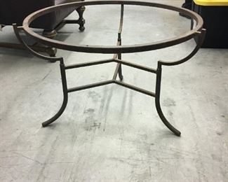 iron round coffee table base $95