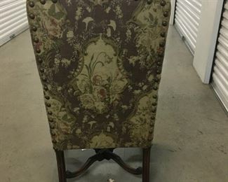 back of Old Hickory chair with nail head trim