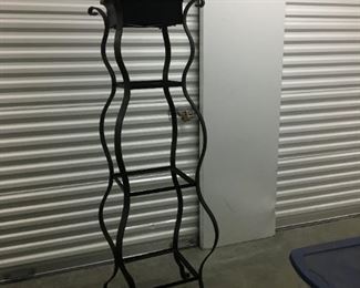 Overall view of black iron/metal etegere  (set of 2) $650/set