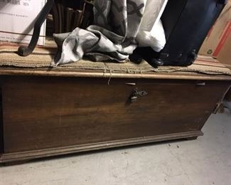 Ginormous vintage large trunk - scratches on top need some love - hardware in excellent condition - overall great condition, just needs a little love on top - have placed cedar planks inside (not attached) $985