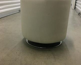 small white leather with chrome swivel stool for vanity $50