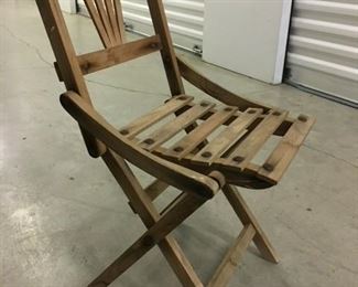 Set of 2 children's antique folding chairs - great for dolls or bears - $150/set
