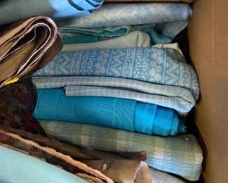 Blue Purple Assorted Fabric Lot