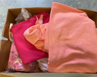 Red Pink Assorted Fabric Lot