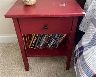 Dark Red End Table