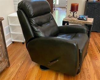 Leather Recliner Swivels and Turns