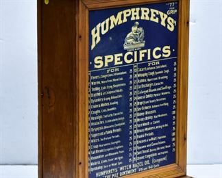 Humphrey's Specifics cabinet with contents!