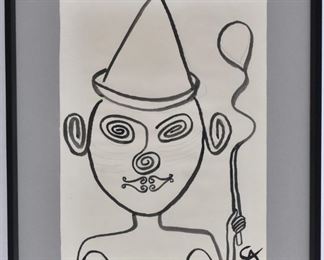 Alexander Calder pencil and ink drawing, registered with the Calder Foundation