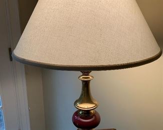 We have a pair...Glass/Brass Cranberry Lamps