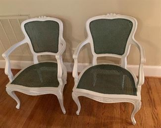 Painted French Provincial Cane Chairs.....Great Condition
