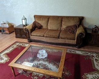 Nice couch and coffee table