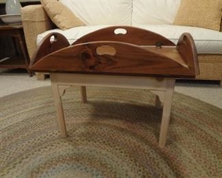 Painted & Natural Pine Top Coffee Table 1 of 2