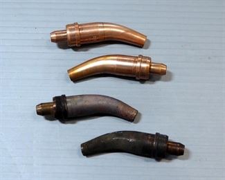 Welding Scarfing Tips, 2 New Victor Style, 2 Used, Total Qty 4