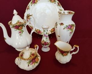 Old Country Roses by Royal Albert bone china.  Add'l serving pieces not pictured