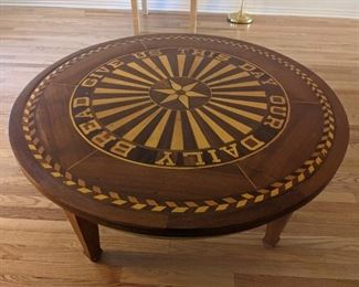 inlaid handcrafted low table