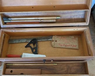 Vintage wooden tool box