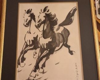 z chinese ink horses