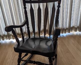 Traditional wooden rocker