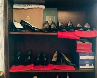 Gucci and Ferragamo ladies shoes mostly size 9 some 8 1/2