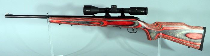 Ruger American Rimfire .22 WIN MAG RF Bolt Action Rifle SN# 830-44517, With Minox ZA3 3-9x40 Scope, Boyd Stock, And Paperwork, In Box