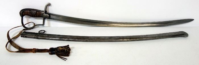 1796 Design Cavalry Sabre, 28.5" Blade, In Metal Scabbard, Several Numbers And Marks