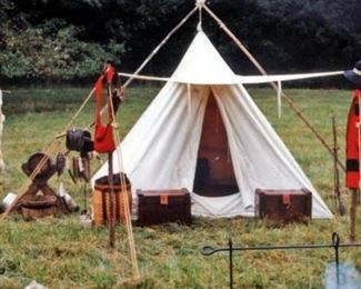 Panther Primitives Brand Pyramid Or Hunter's Canvas Tent, 10 ft x 10 ft x 8 ft, See Description