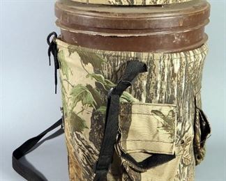 5-Gallon Bucket With Spinning Seat Top And Camo Accessories