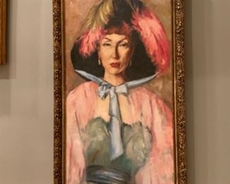 Victorian Lady Painting By Local Weimar Artist Lillian Boettcher