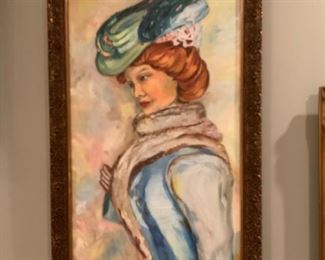 Victorian Lady Painting By Local Weimar Artist Lillian Boettcher