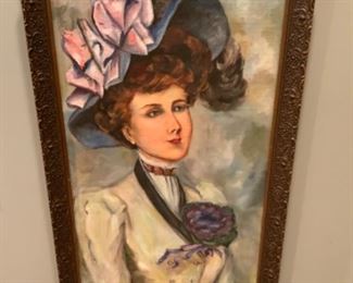 Victorian Lady Painting By Local Weimar Artist Lillian Boettcher