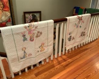 Vintage Cross Stitch Baby Quilts