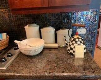 Decorator Canister Set & Rae Dunn Kitchen Ware