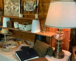 Brass & Glass Globe Stiffel Lamp