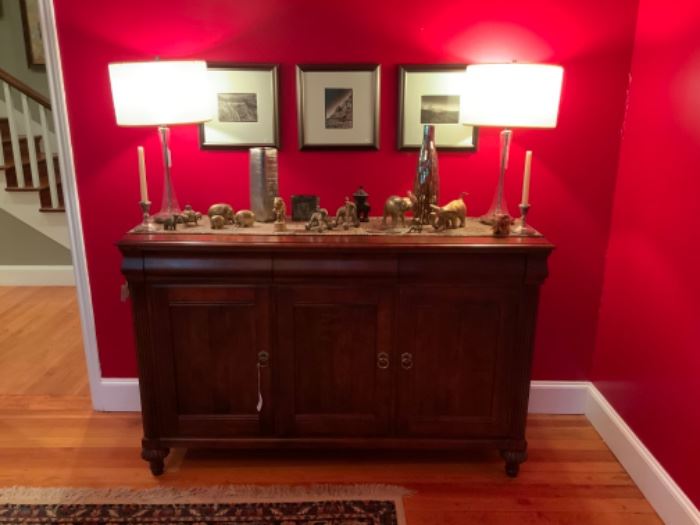 Ethan Allen Buffet & Lamps From High Fashion Home