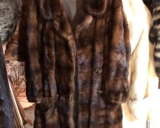 Mid length fur coat 
