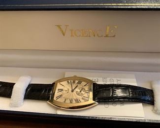 14k yellow gold Vicence watch.
