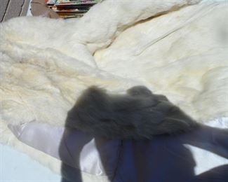 White fur coat