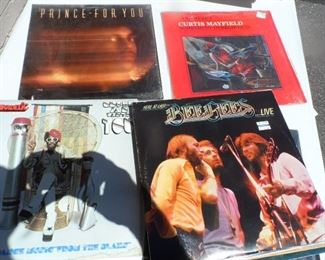 Vinyl collection Bee Gees, Prince , Curtis Mayfield etc.