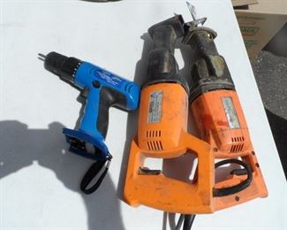 Power drill and hand saws