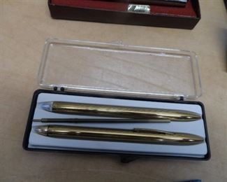 Golden pens and refills