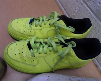 Lime green Nike sneakers