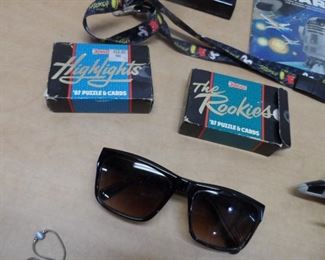 Sunglasses and puzzle cards