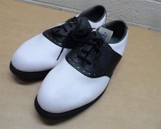 White and black penguin shoes