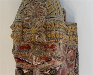 Indian polychrome carved wood Hindu sculpture: From the Ramayana verses