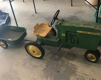 John Deere Peddle Tractor and Wagon