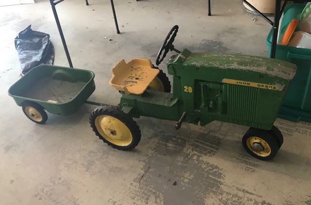 John Deere Peddle Tractor and Wagon