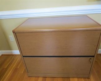 WOODEN FILE CABINET.