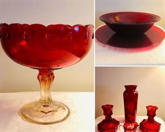 Vintage Collectable Red Glass