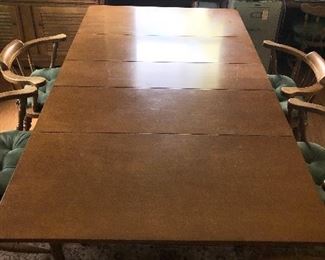 1 of 5 Beautiful Hardwood Dinner Table with 6 Chairs and 3 Leaf's, China Hutch and Desk (chair)