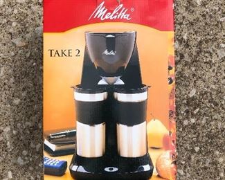 Melitta Take 2 Dual Travel Mug Coffee Maker in Box